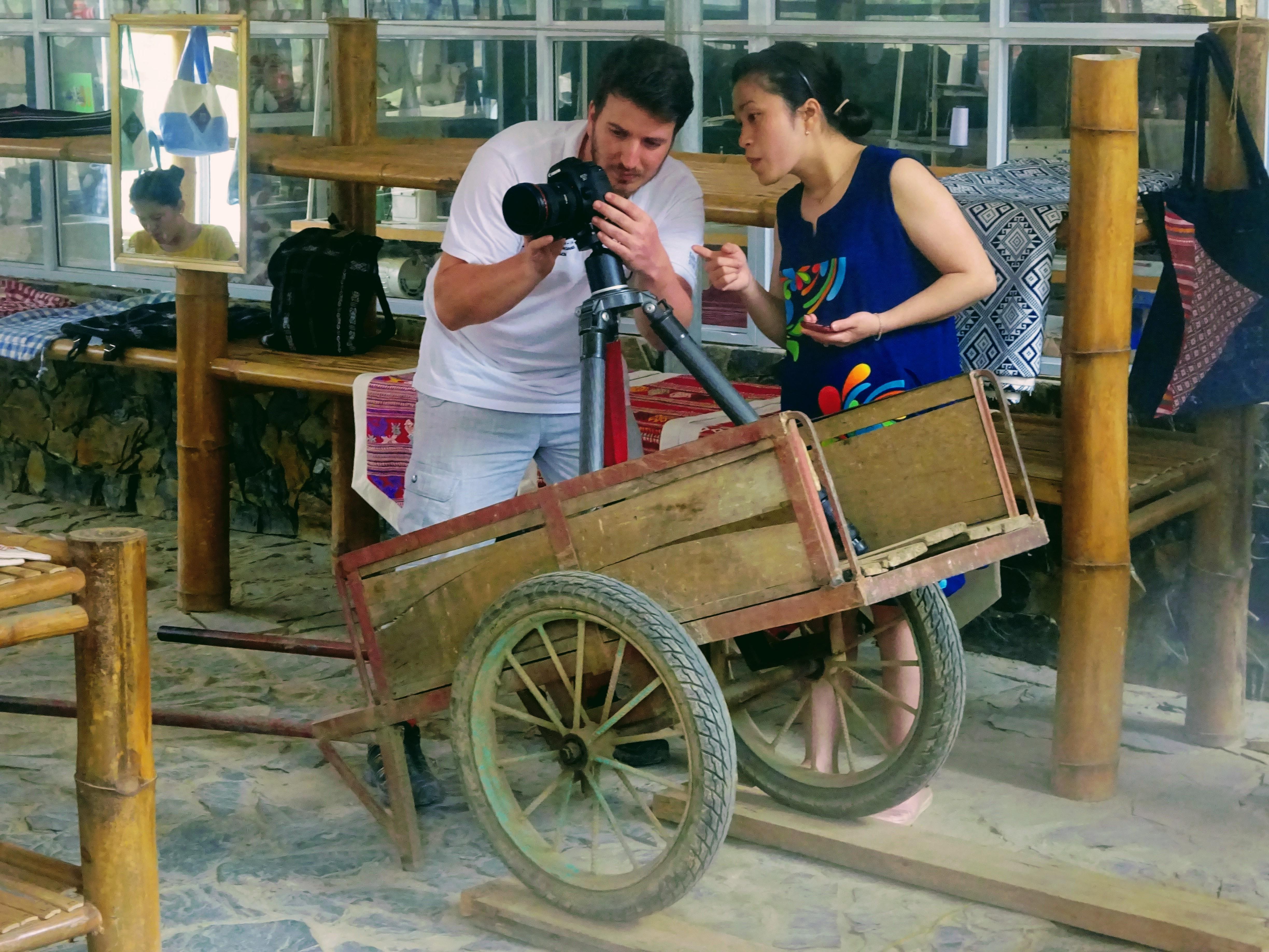 A Projects Abroad journalism intern creates a promotional video Journalism interns in Vietnam hard at work